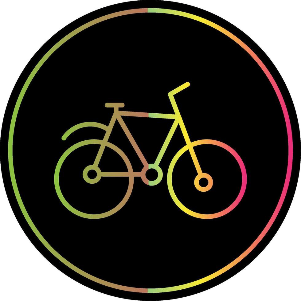 bicicleta línea degradado debido color icono diseño vector
