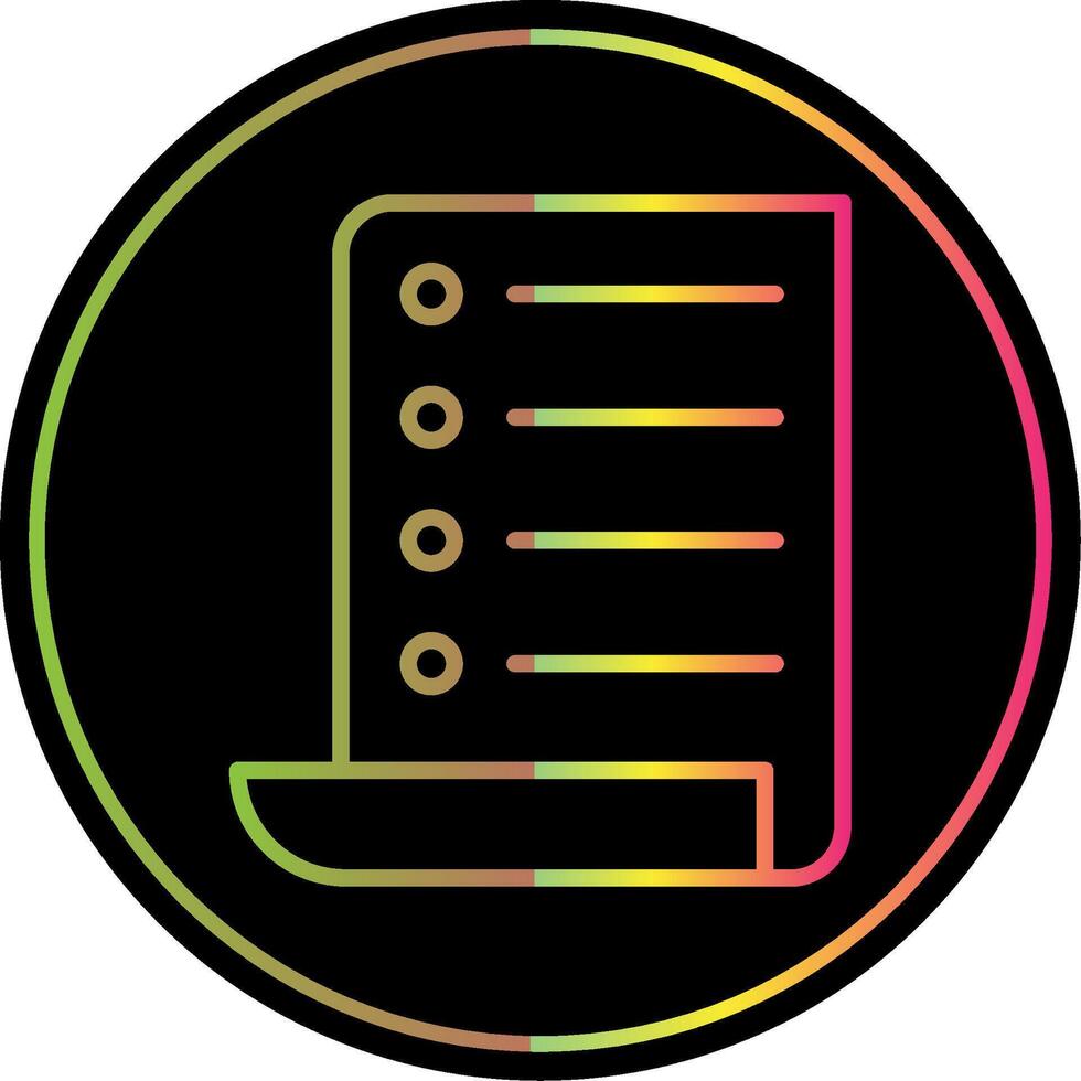 E Bills Line Gradient Due Color Icon Design vector