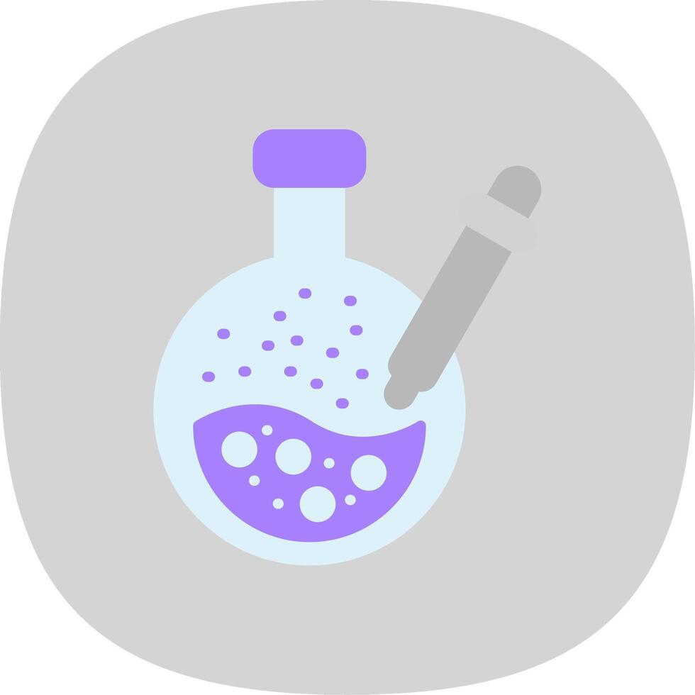 Pipette Flat Curve Icon Design vector