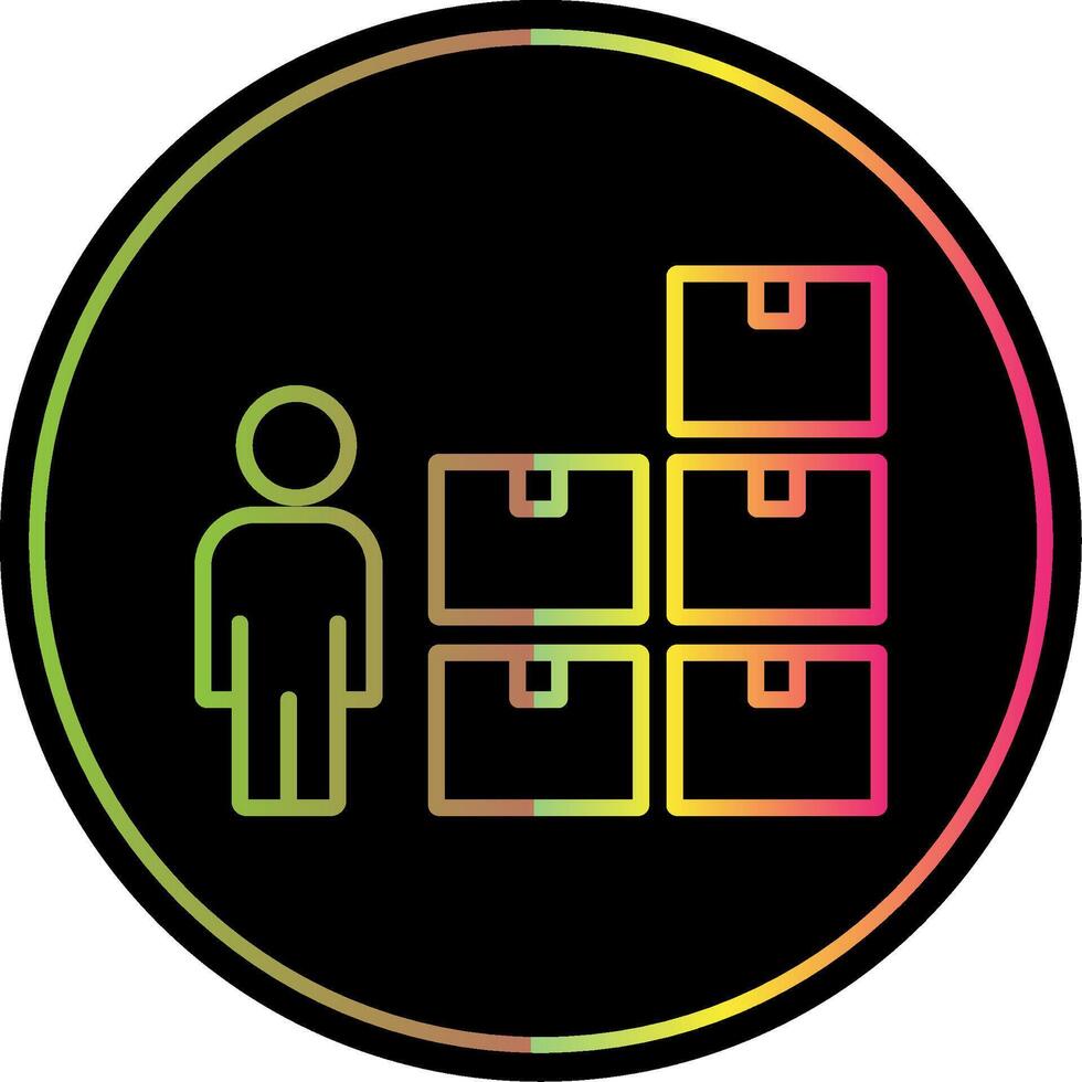 Control Line Gradient Due Color Icon Design vector
