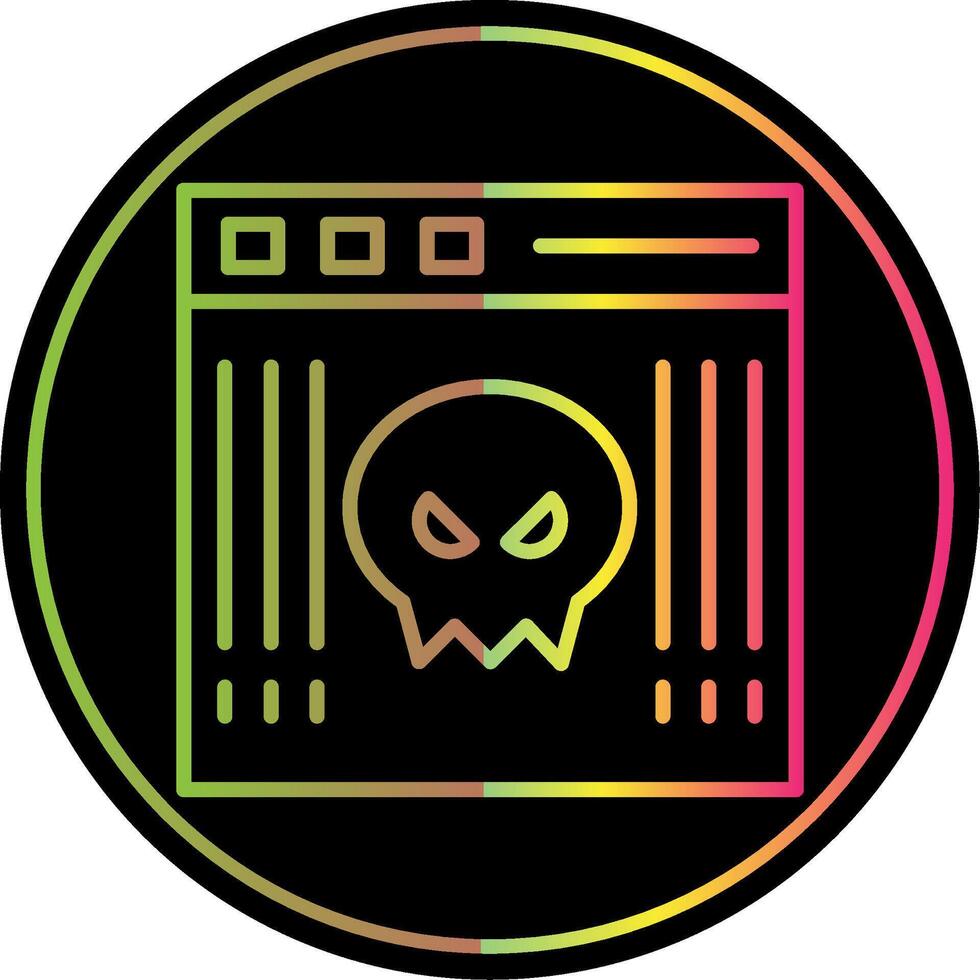 Malware Line Gradient Due Color Icon Design vector