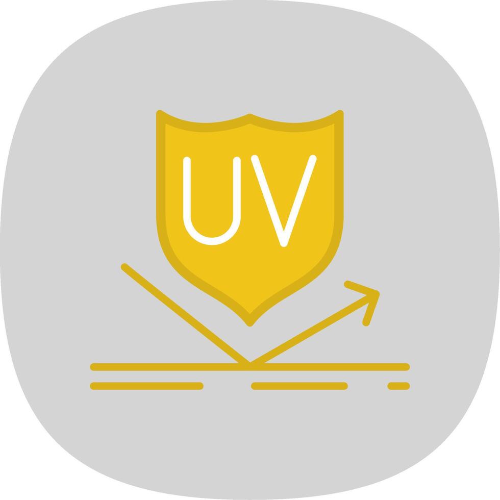 UV Protection Flat Curve Icon Design vector