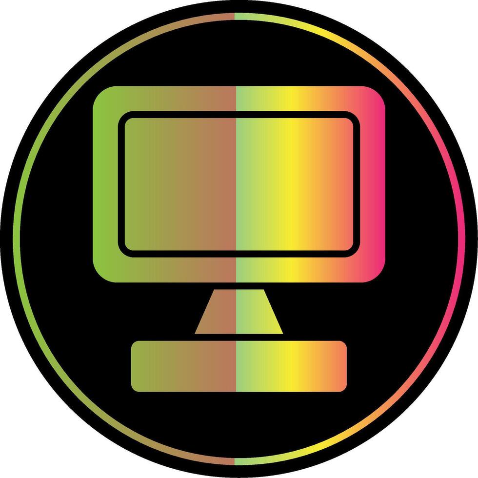 Monitor Screen Glyph Due Color Icon Design vector