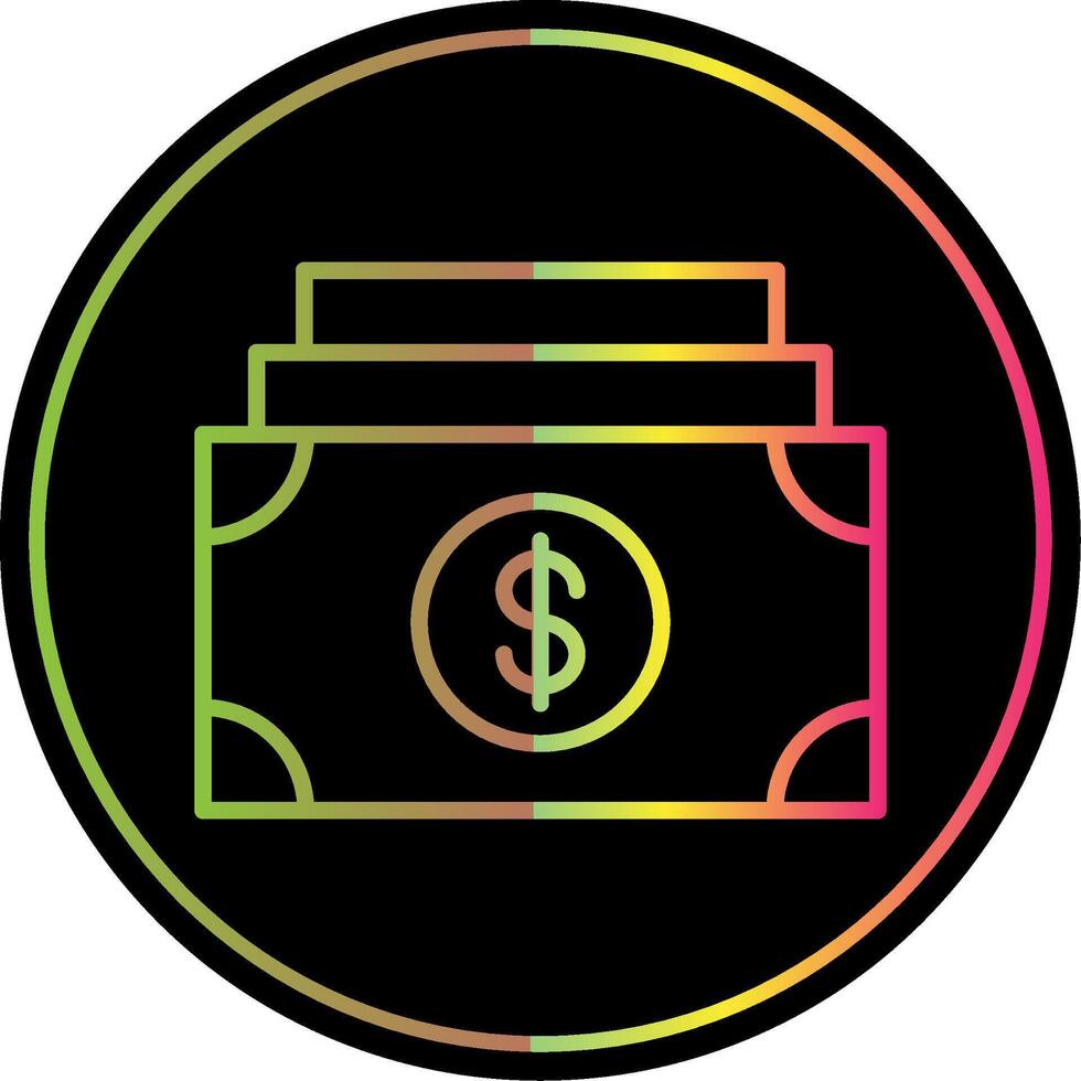 Payment System Line Gradient Due Color Icon Design vector