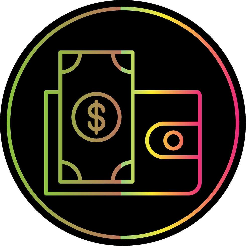 Payment Line Gradient Due Color Icon Design vector