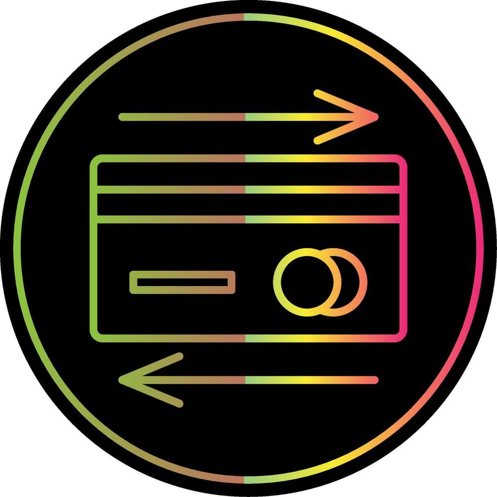 Payment Method Line Gradient Due Color Icon Design vector