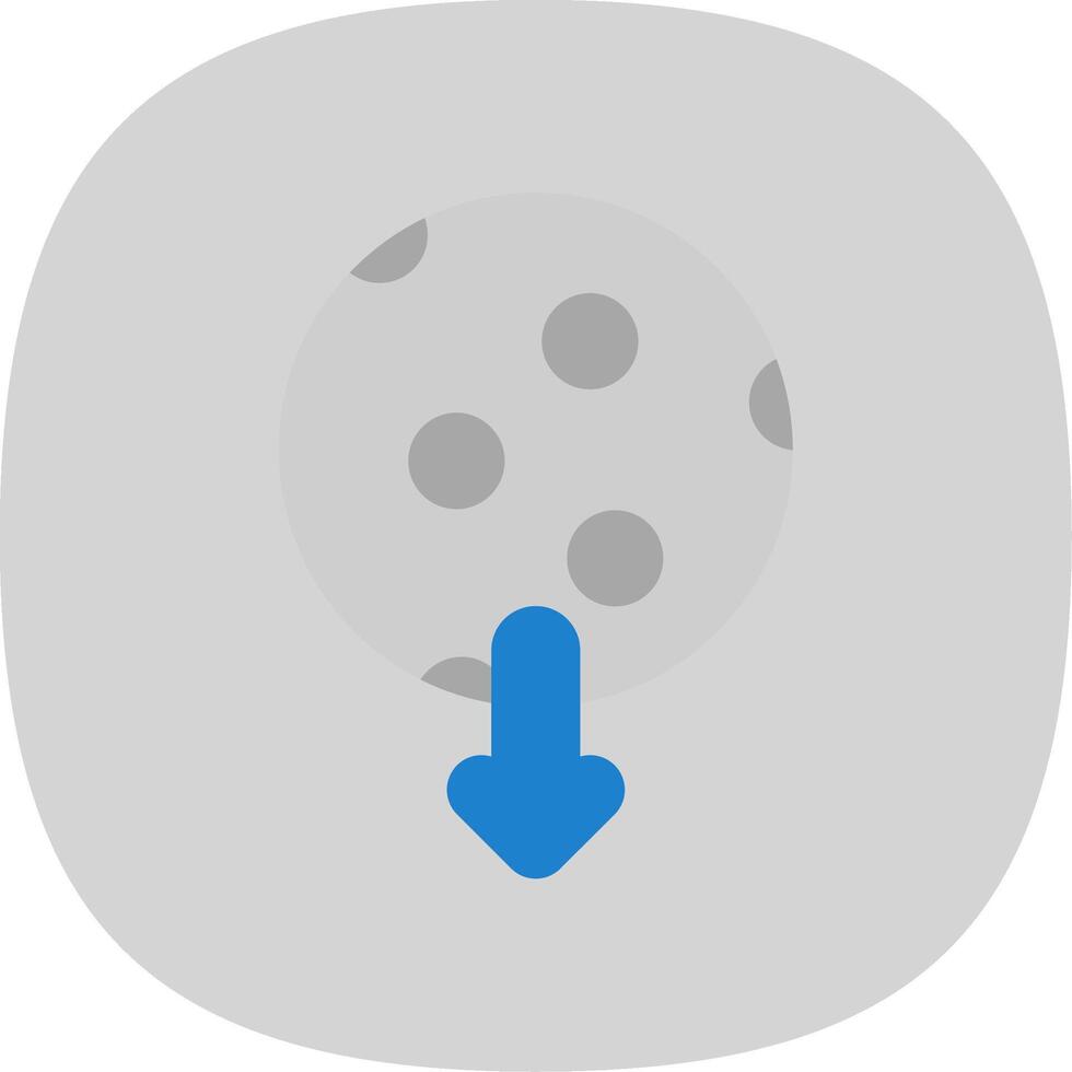 Moon Flat Curve Icon Design vector