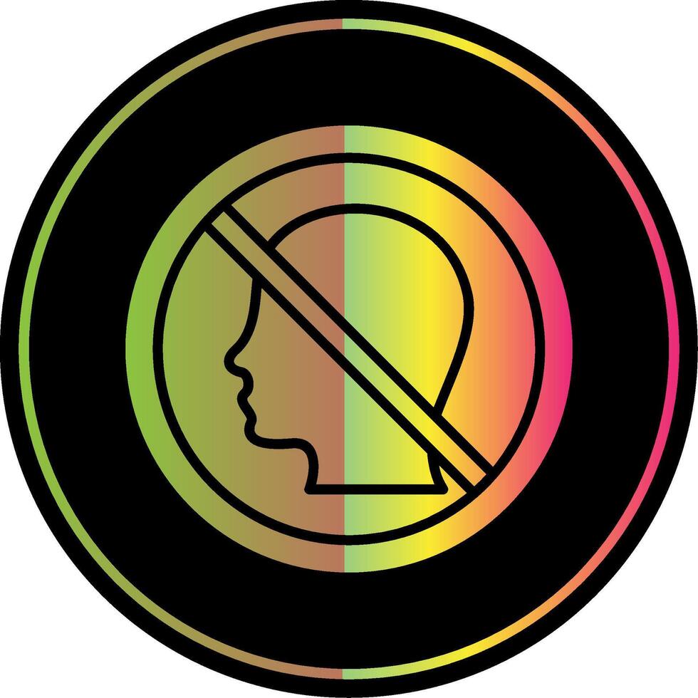 Prohibited Sign Glyph Due Color Icon Design vector
