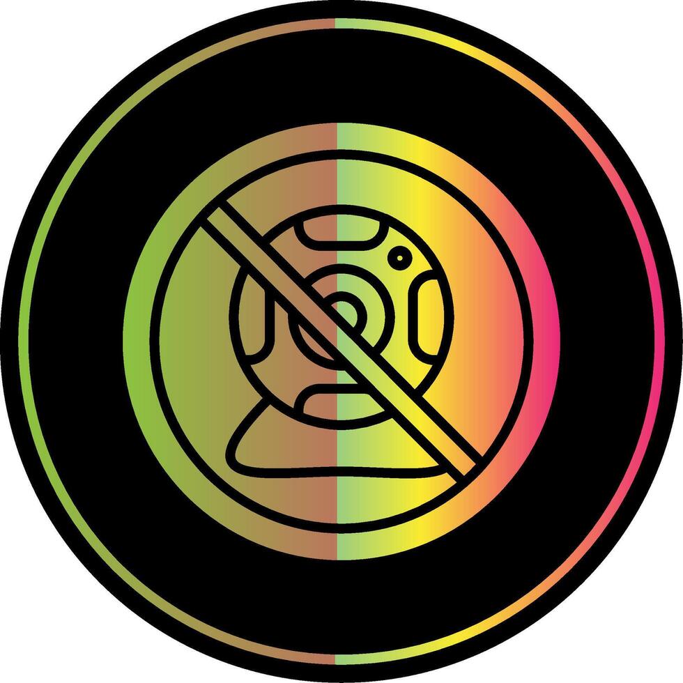 Prohibited Sign Glyph Due Color Icon Design vector