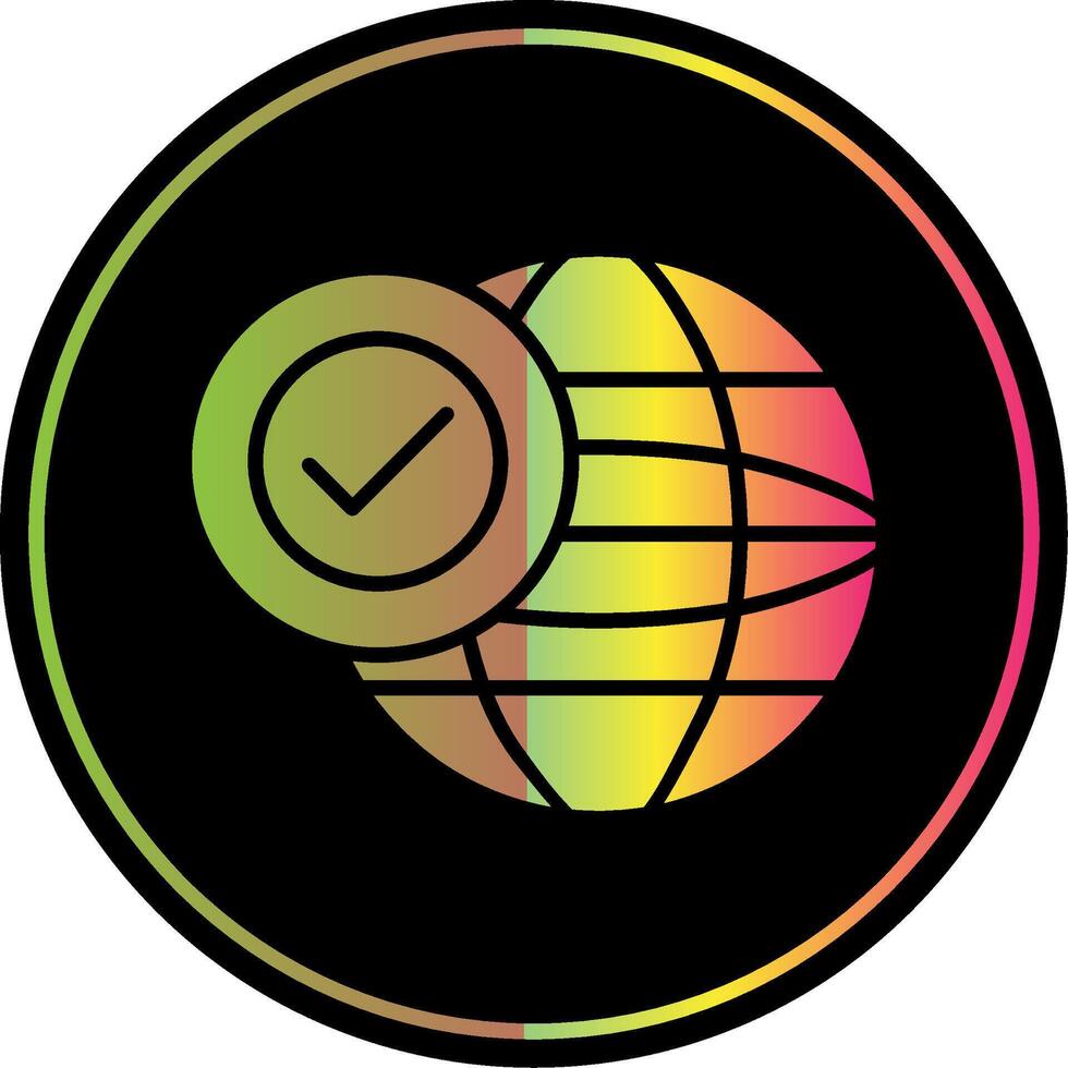 Internet Glyph Due Color Icon Design vector