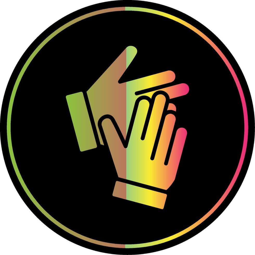 Clapping Glyph Due Color Icon Design vector