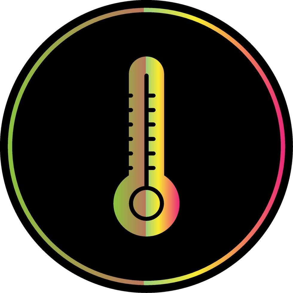 Thermometer Glyph Due Color Icon Design vector