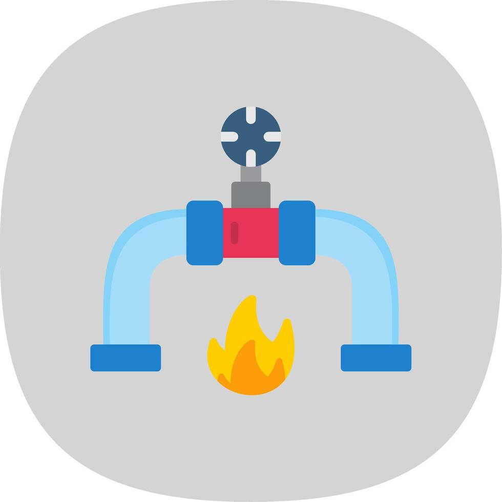 Gas PipeLine Circle Multi Circle Flat Curve Icon Design vector