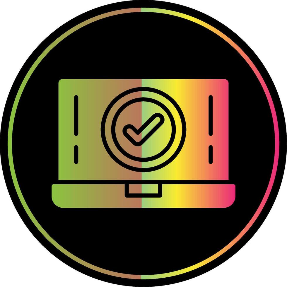 Verified Glyph Due Color Icon Design vector