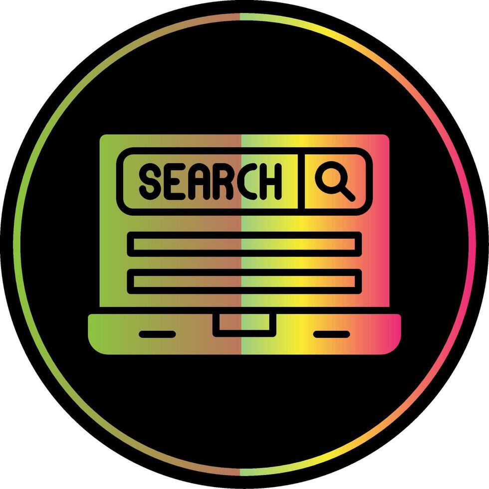 Search Engine Glyph Due Color Icon Design vector