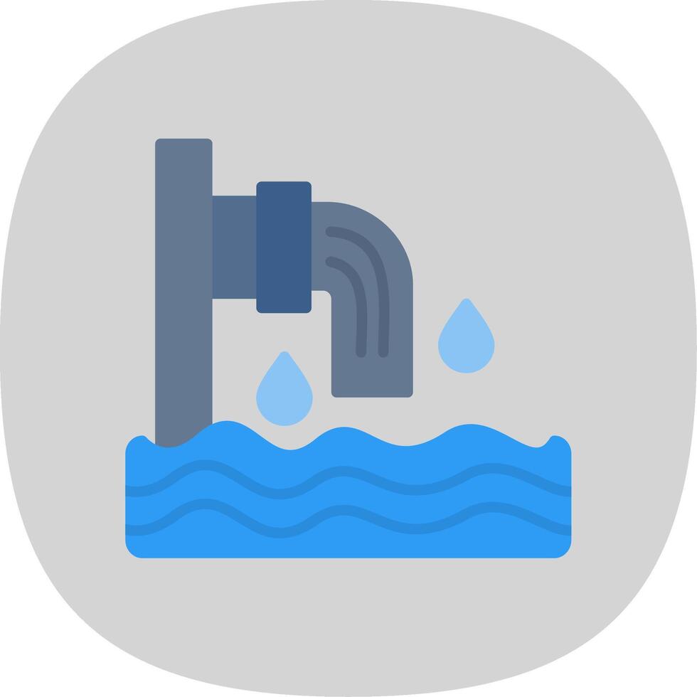 Sewer Flat Curve Icon Design vector