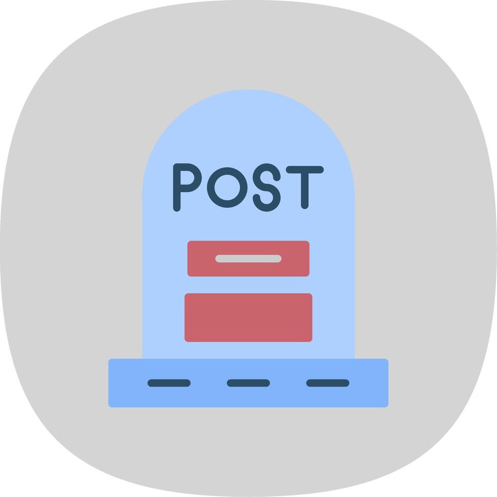 Post Flat Curve Icon Design vector