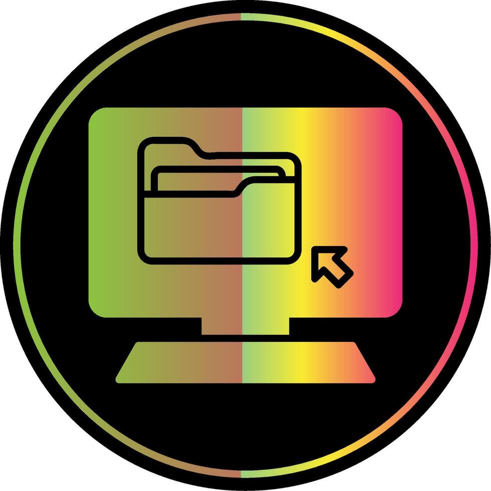 Folder Glyph Due Color Icon Design vector