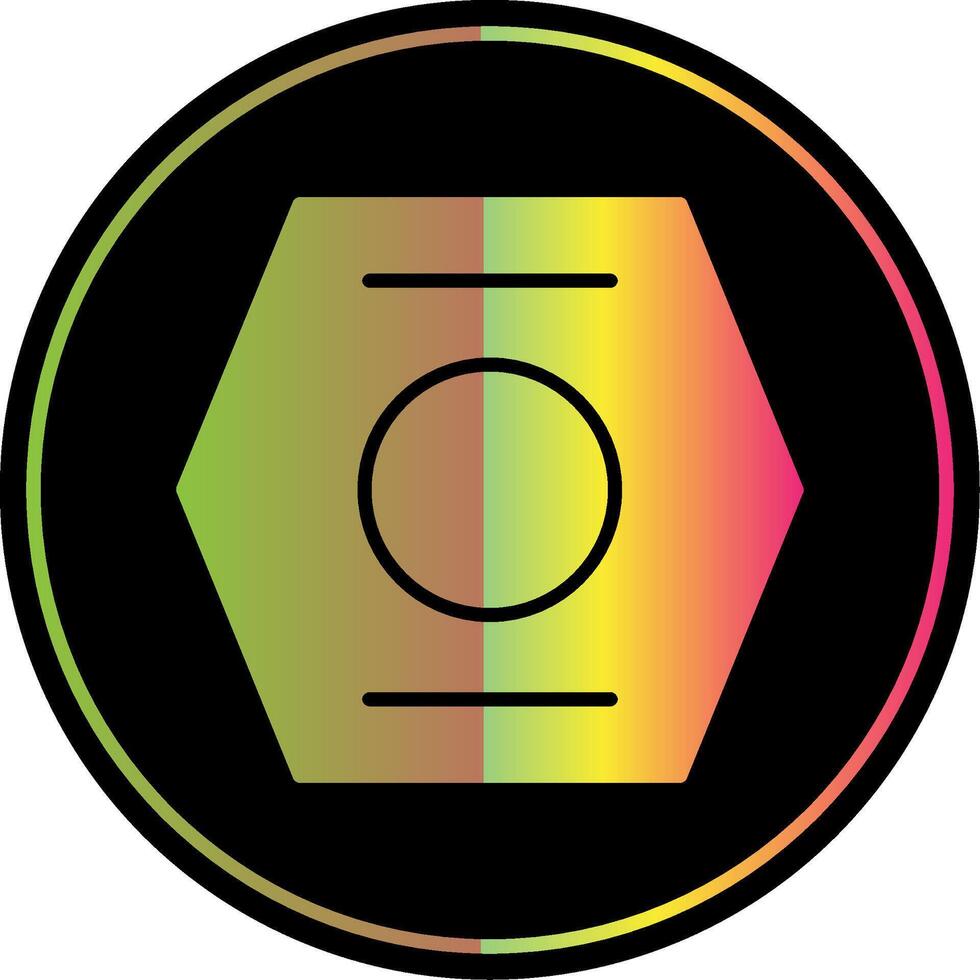 Nut Glyph Due Color Icon Design vector