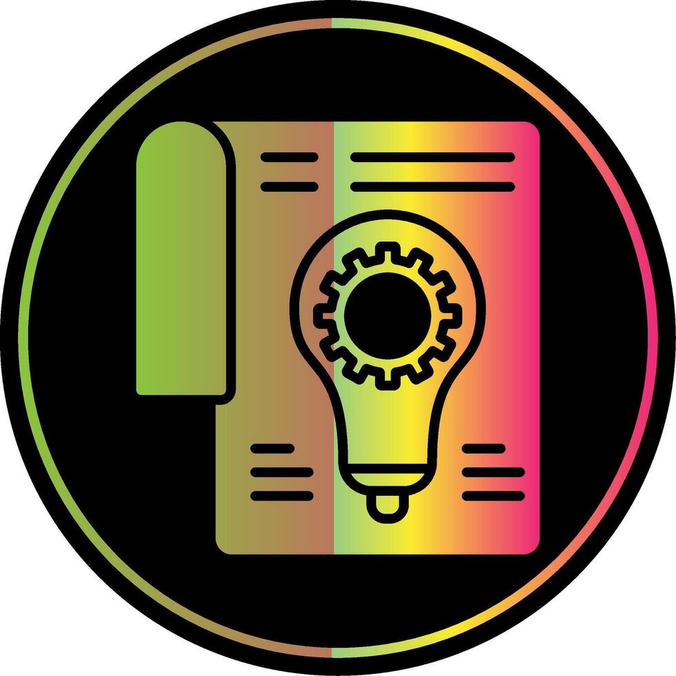 Development Glyph Due Color Icon Design vector