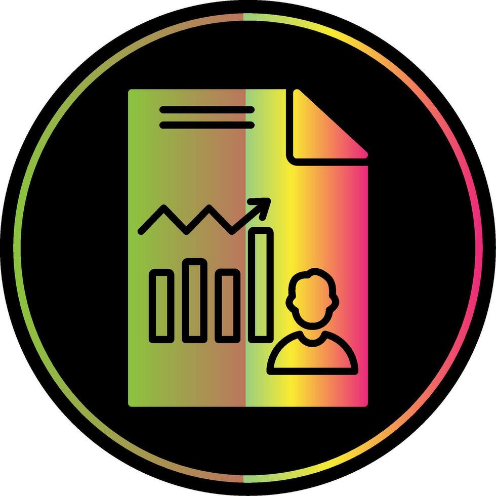 Bar Presentation Glyph Due Color Icon Design vector