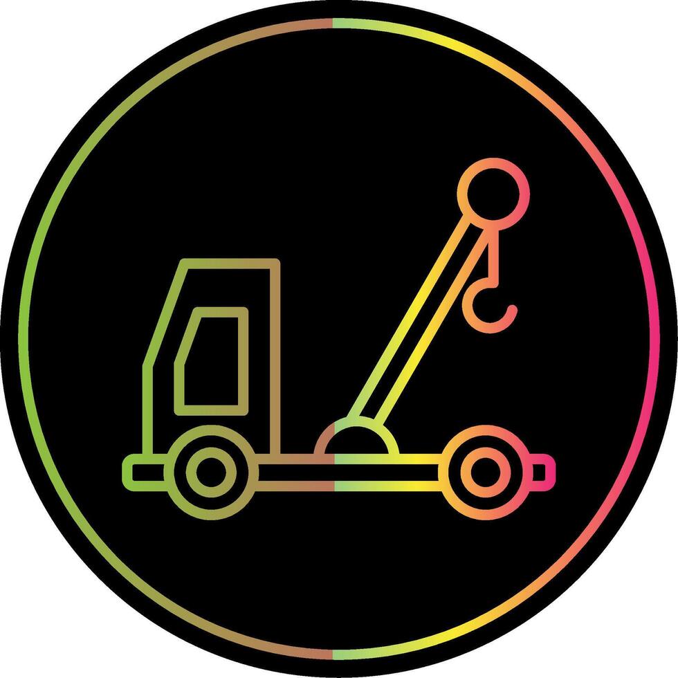 Lift Truck Line Gradient Due Color Icon Design vector
