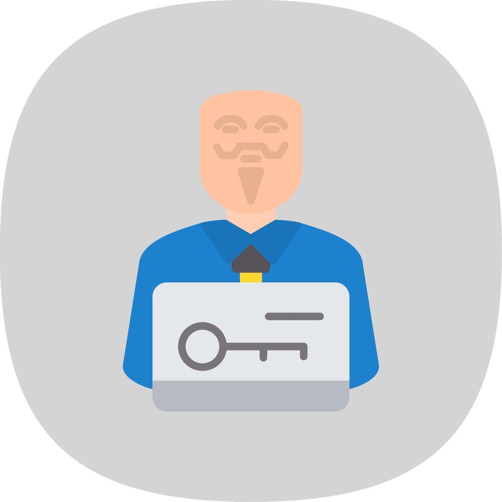 Anonymous Flat Curve Icon Design vector
