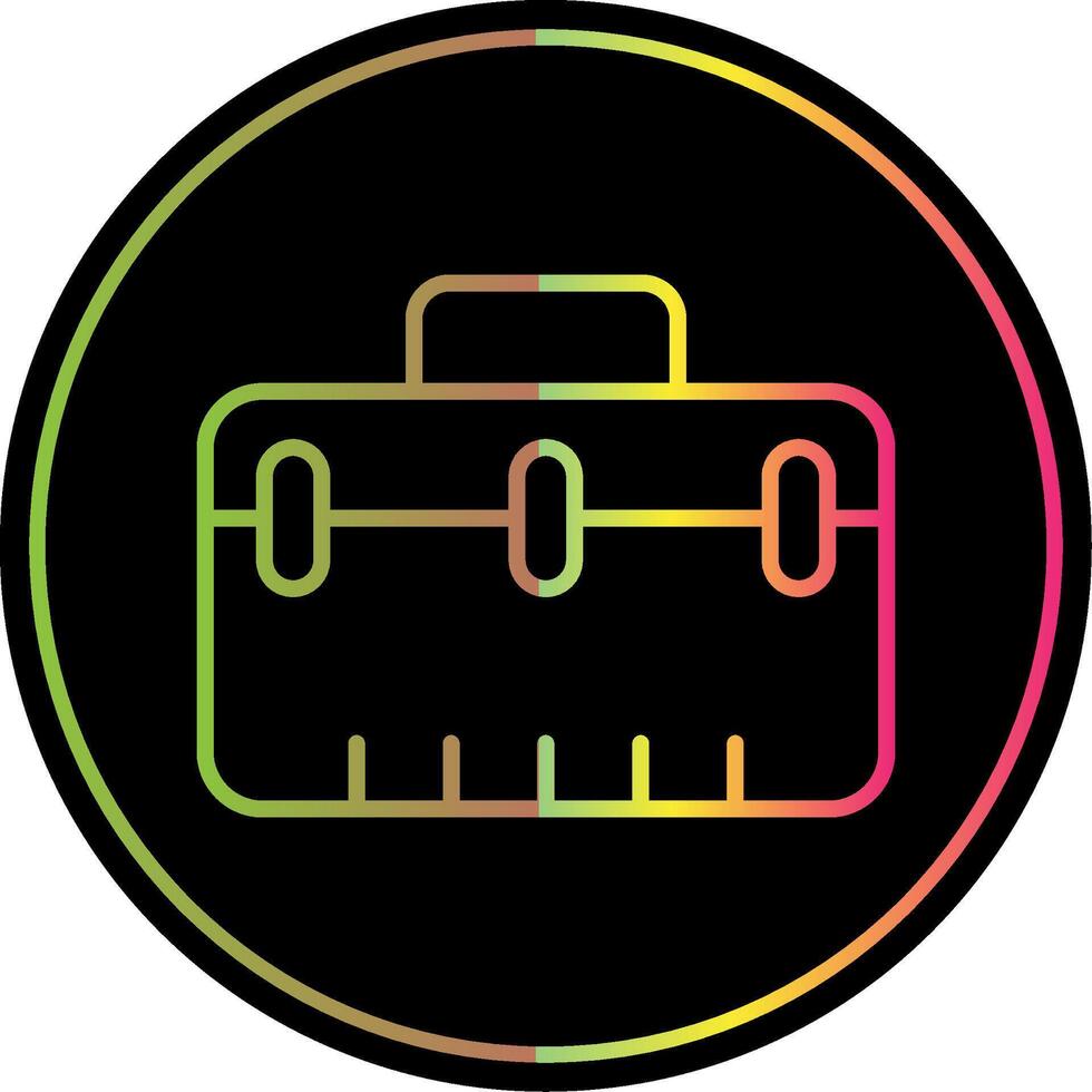 Suitcase Line Gradient Due Color Icon Design vector