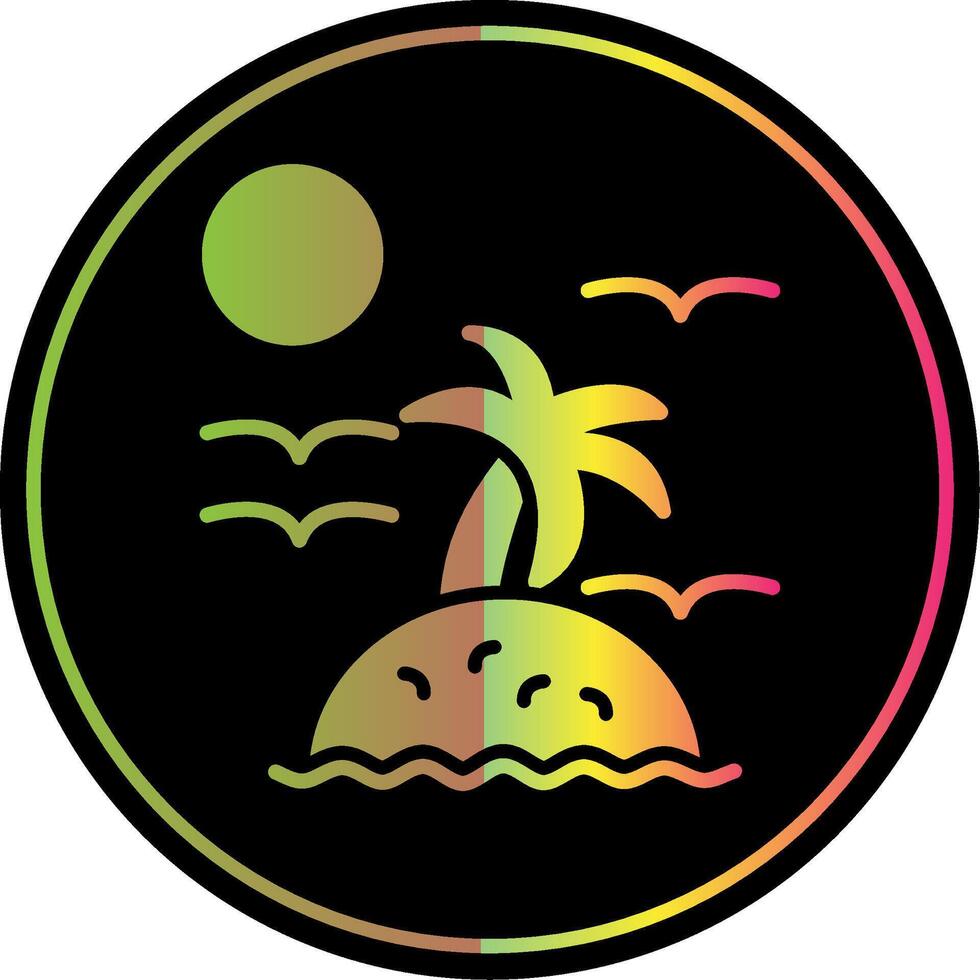 Island Glyph Due Color Icon Design vector