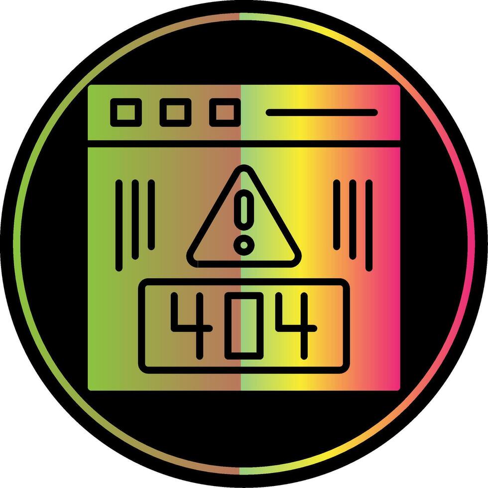 Error Glyph Due Color Icon Design vector