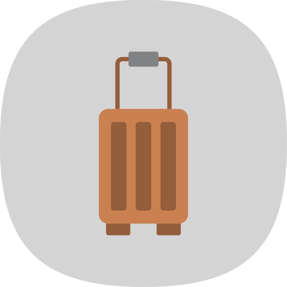 Suitcase Flat Curve Icon Design vector