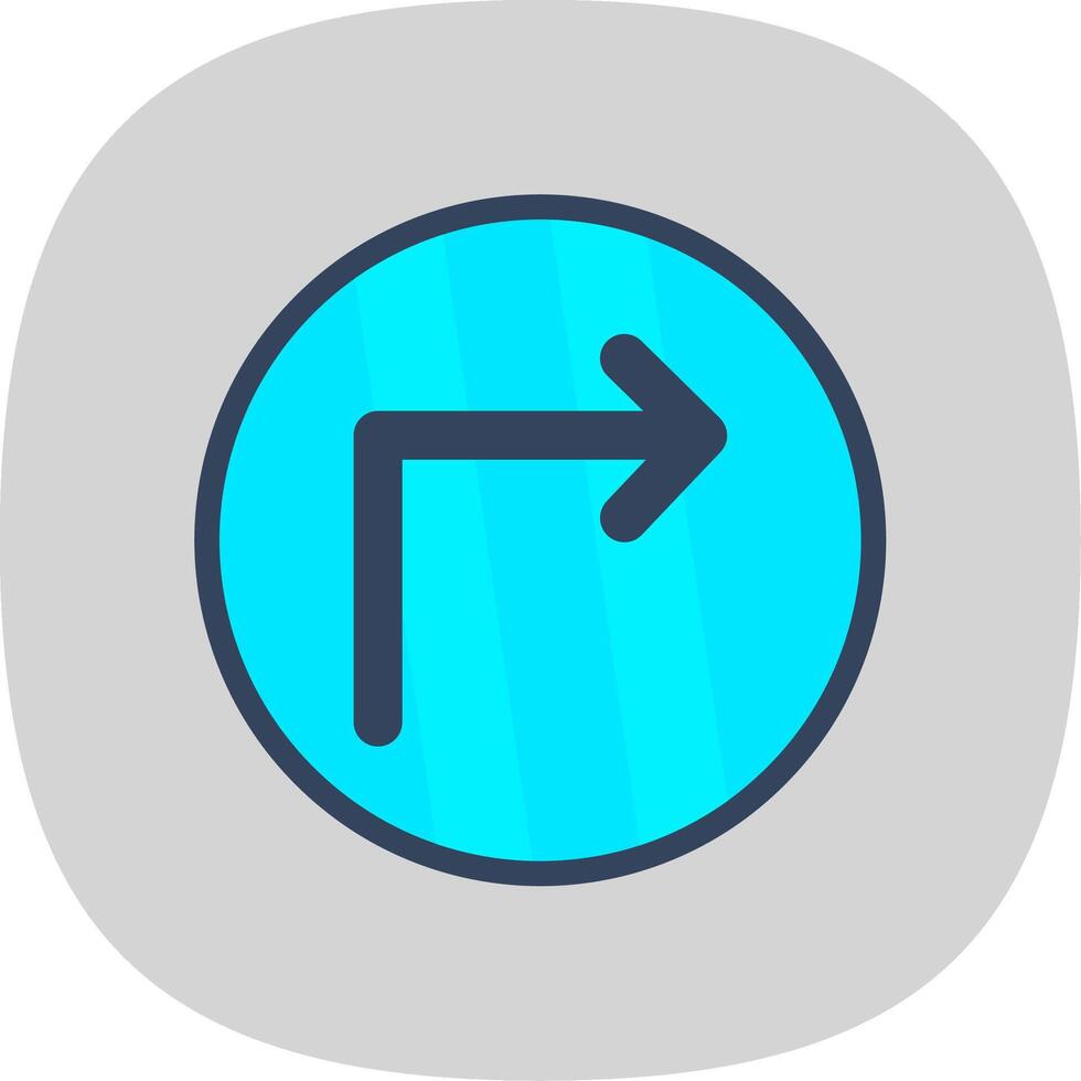 Turn Flat Curve Icon Design vector