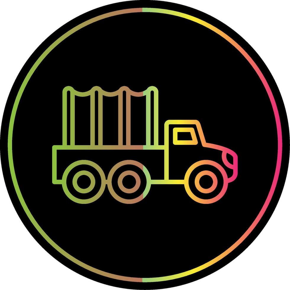 Truck Line Gradient Due Color Icon Design vector