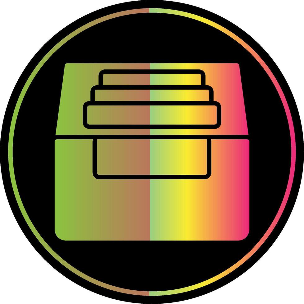 Archive Glyph Due Color Icon Design vector