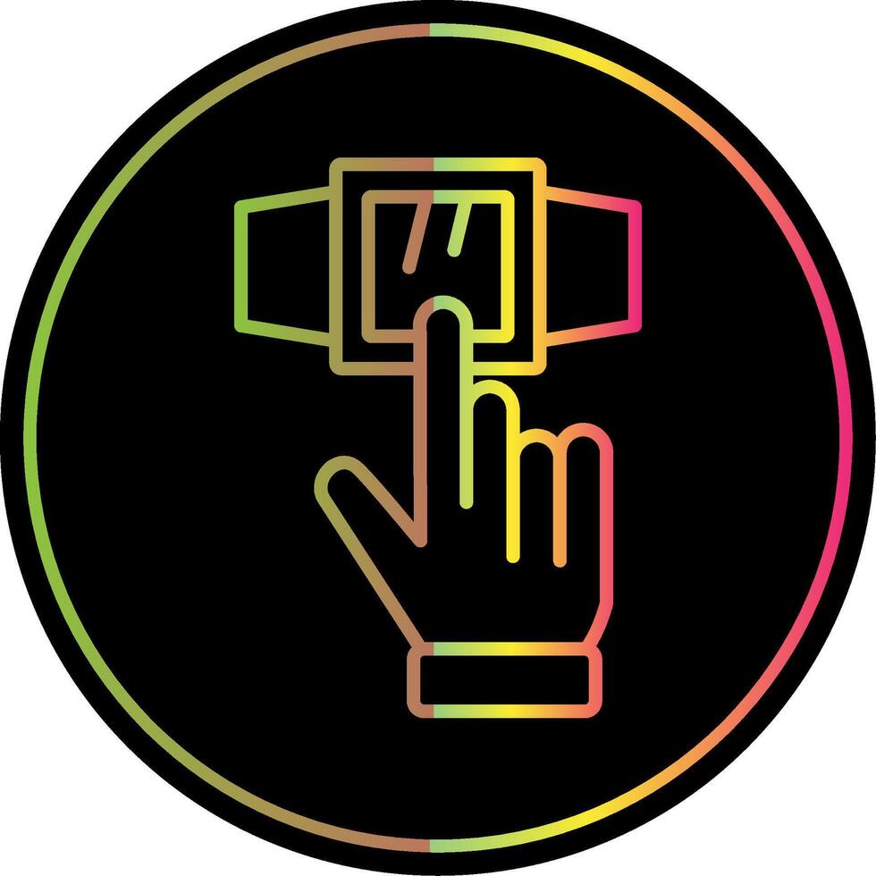 Smartwatch Line Gradient Due Color Icon Design vector