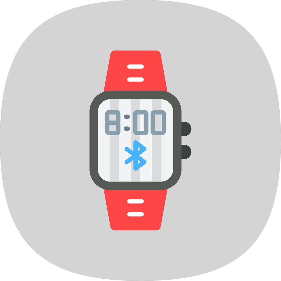 Bluetooth Flat Curve Icon Design vector