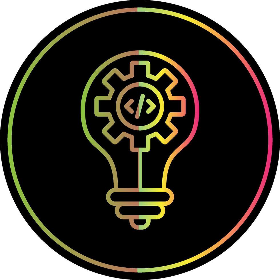Idea Line Gradient Due Color Icon Design vector
