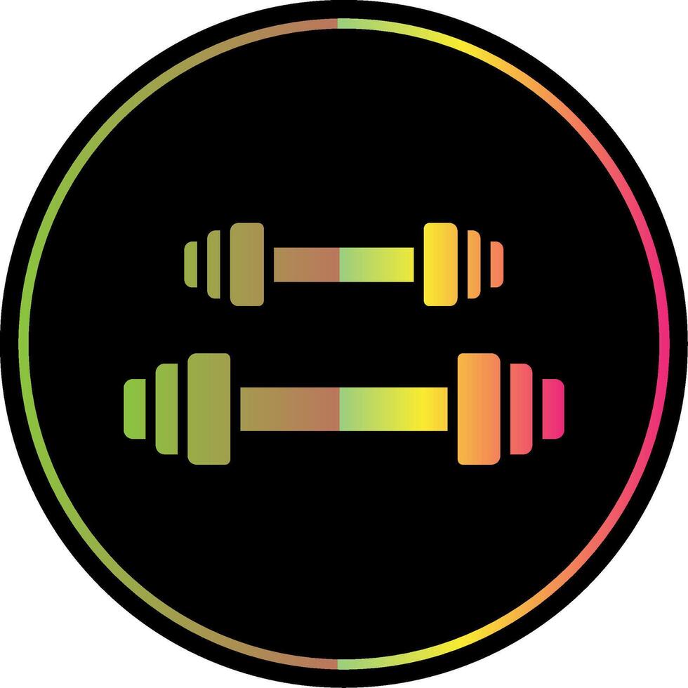 Weightlifting Glyph Due Color Icon Design vector