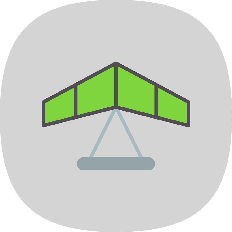 Gliding Flat Curve Icon Design vector
