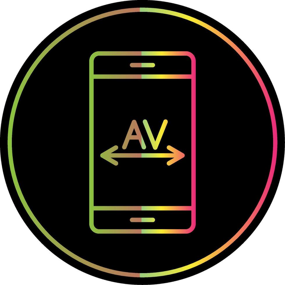 Kerning Line Gradient Due Color Icon Design vector