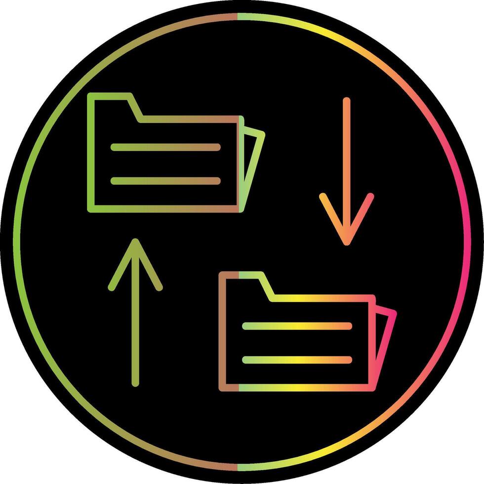 File Sharing Line Gradient Due Color Icon Design vector