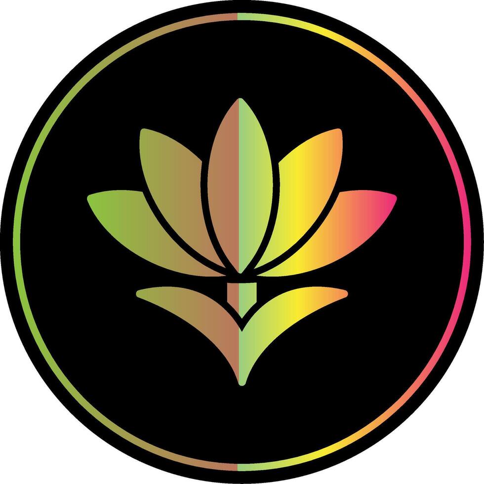 Saffron Glyph Due Color Icon Design vector