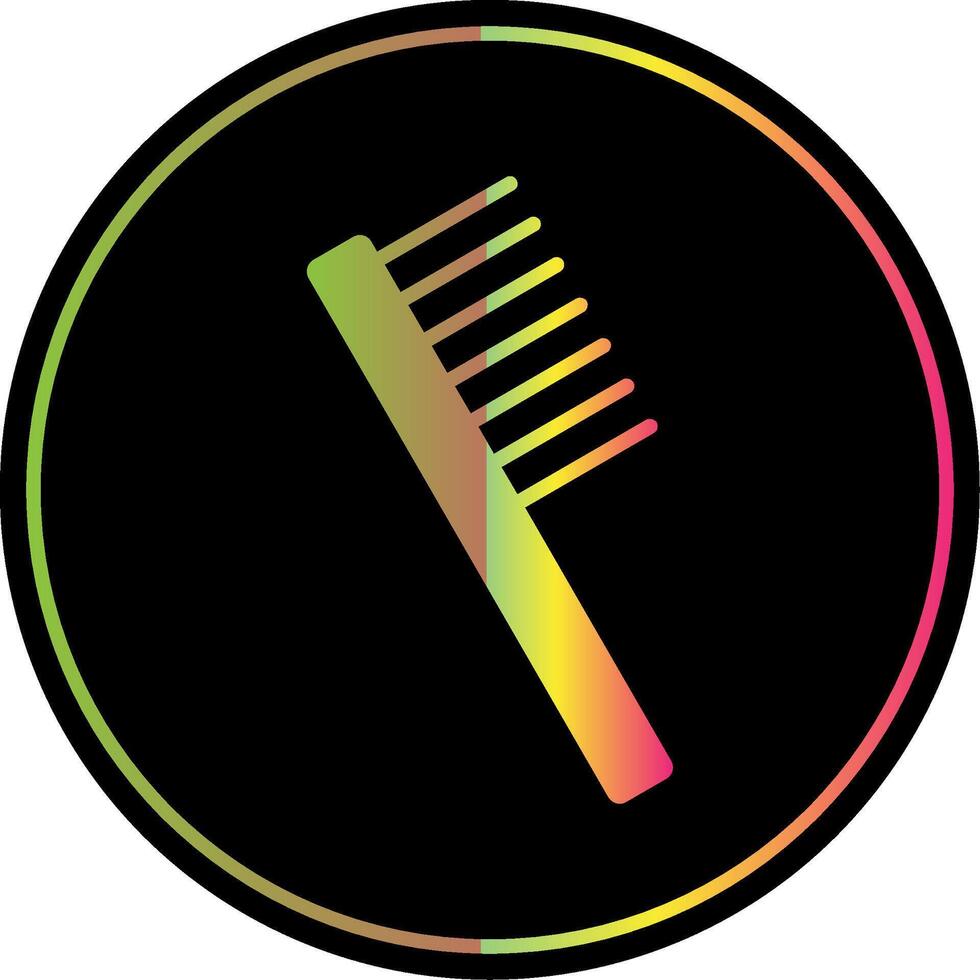 Comb Glyph Due Color Icon Design vector