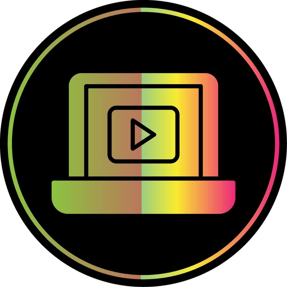 Laptop Glyph Due Color Icon Design vector