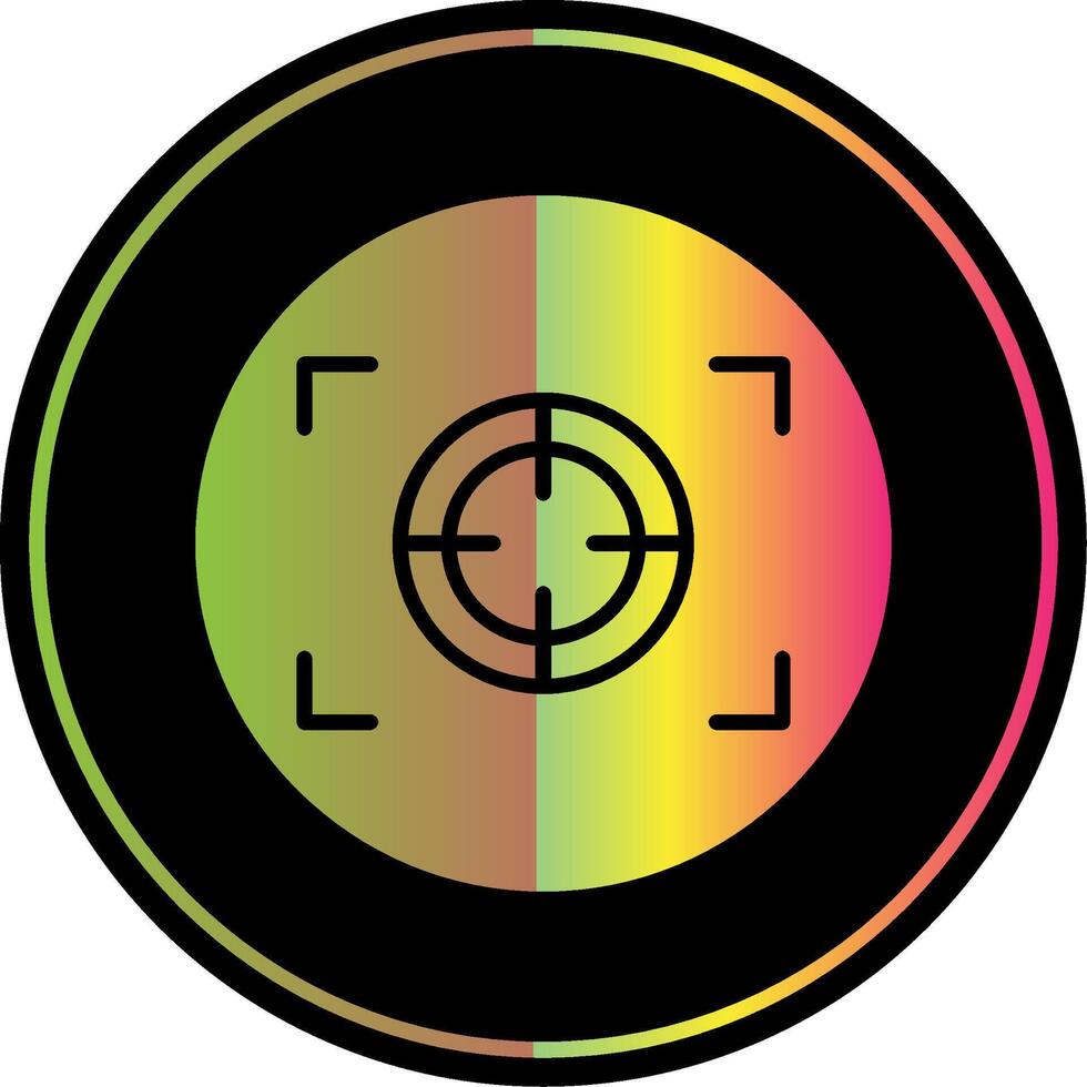 Focus Glyph Due Color Icon Design vector