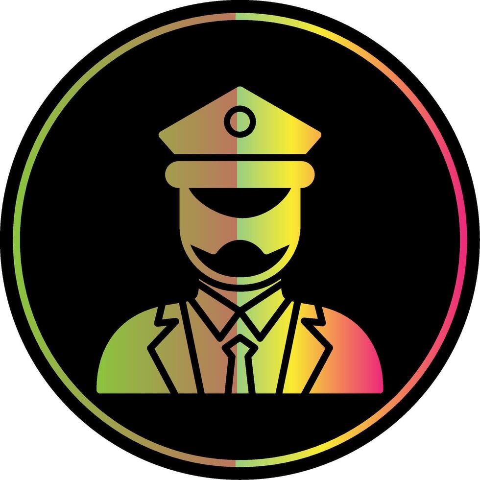 capitán de Embarcacion glifo debido color icono diseño vector