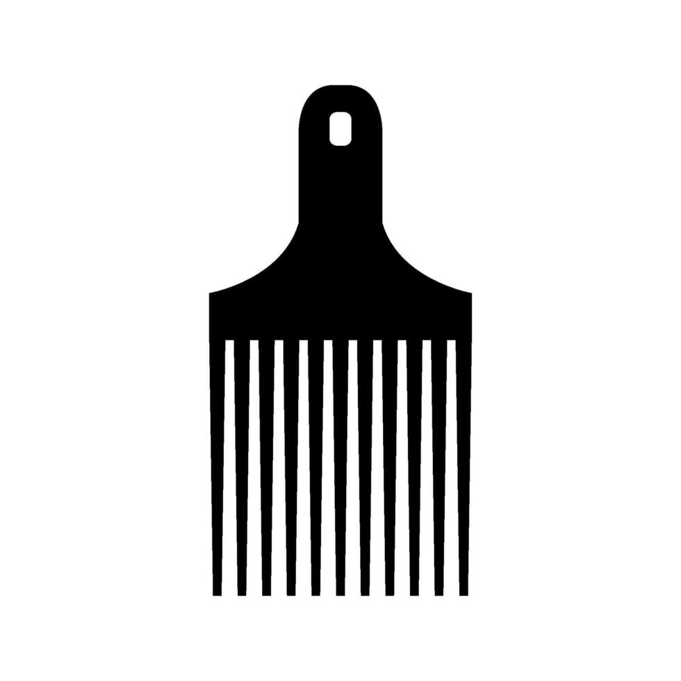 Afro comb illustrated on white background vector