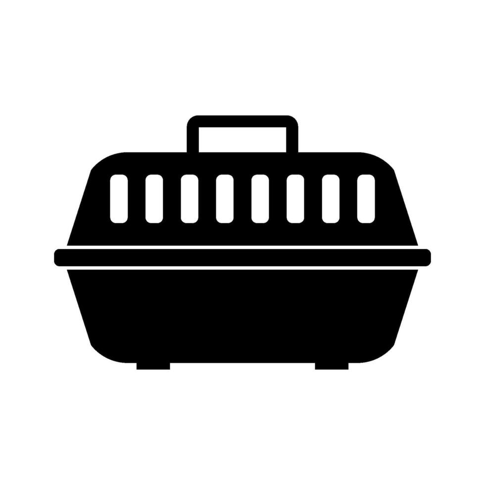 Pet carrier illustrated on white background vector
