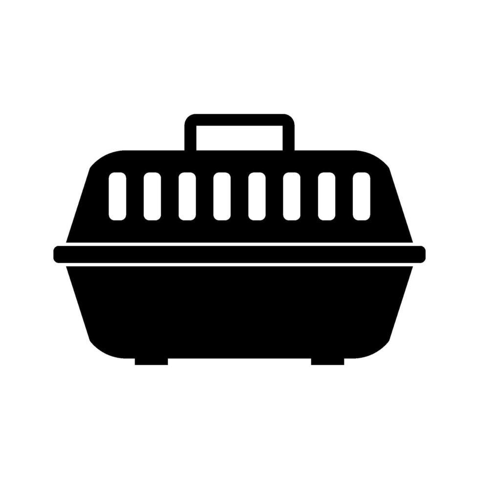 Pet carrier illustrated on white background vector