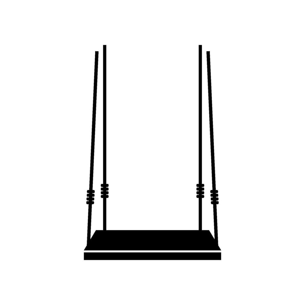 Rope swing illustrated on white background vector